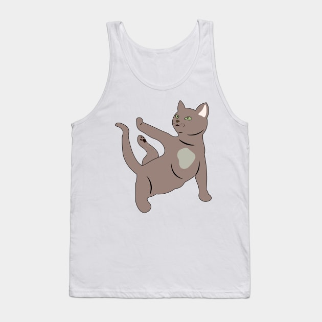 Cat Kitten Yoga Funny Tank Top by charlescheshire